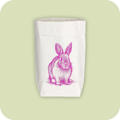 VINTAGE HASE in Pink - Papiertüte 