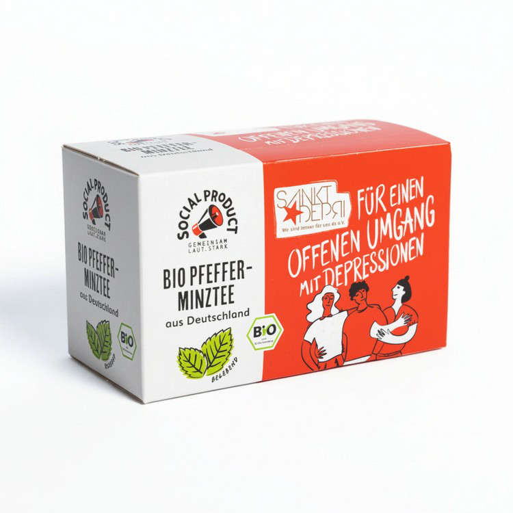 Bio TEE PFEFFERMINZE mit Spendenanteil für  ST. DEPRI