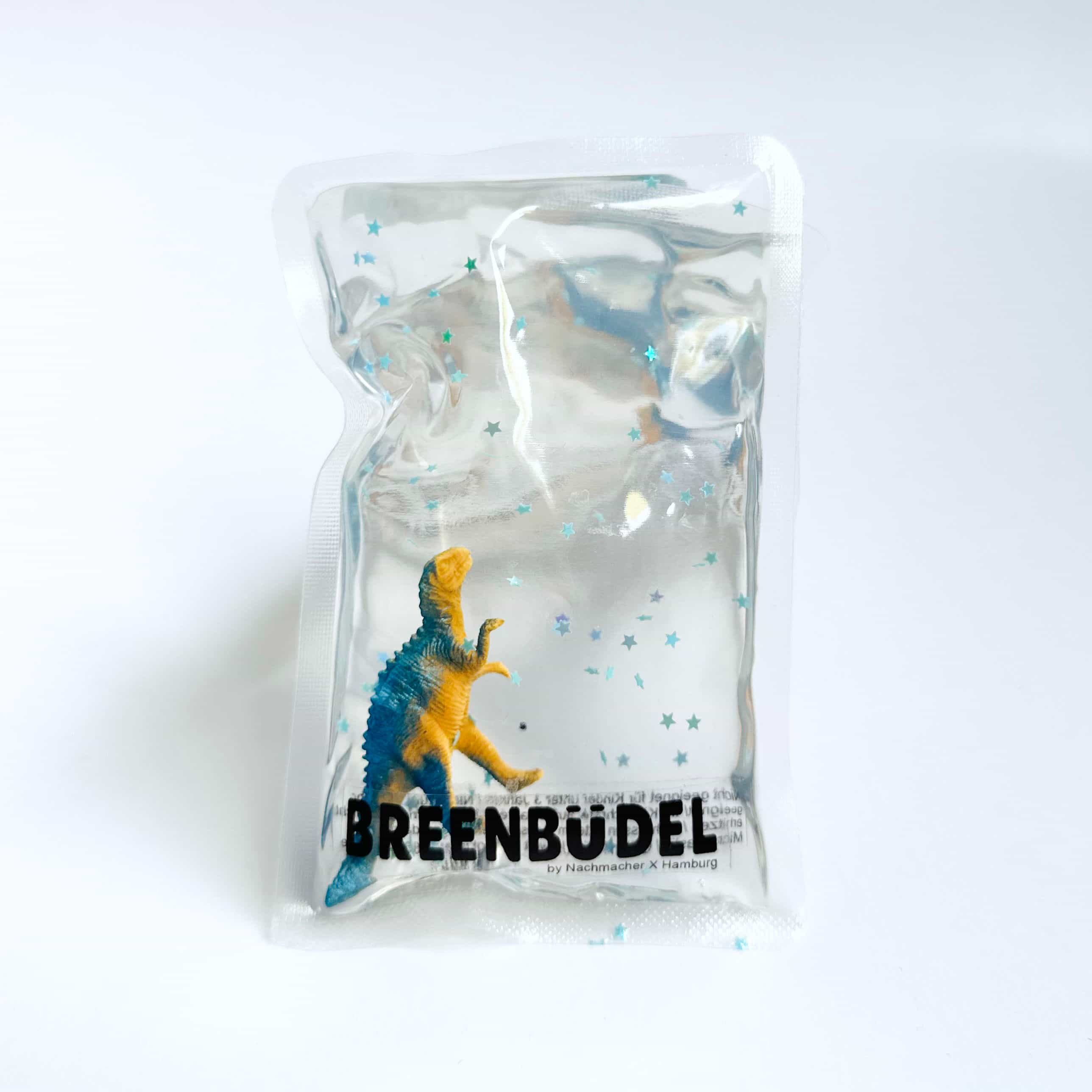 BREENBÜDEL Kühlkissen - Dino T-Rex blau - gold