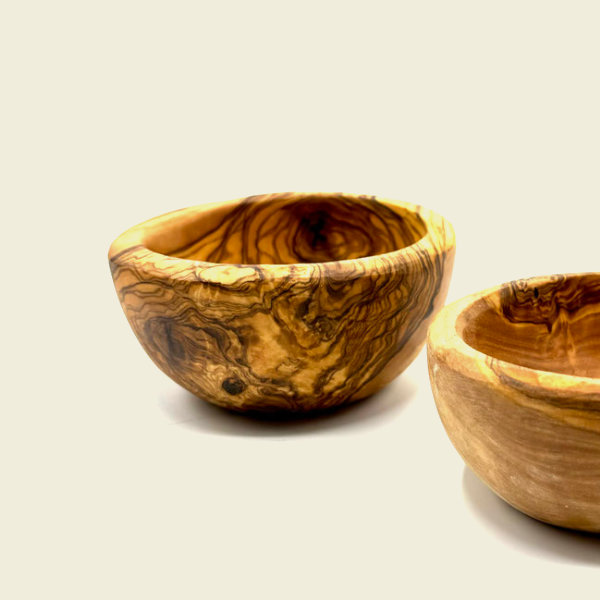 Tapas Schale aus Olivenholz 10 cm mit Naturmaserung