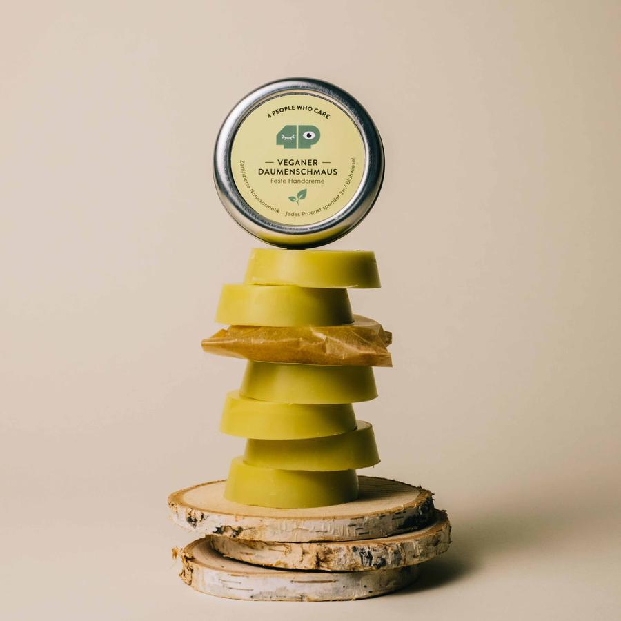 Veganer DAUMENSCHMAUS - Feste Handcreme in Dose (30g)