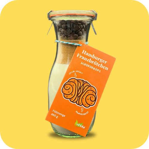 HAMBURGER FRANZBRÖTCHEN - Schokodrops (vegane Backmischung)