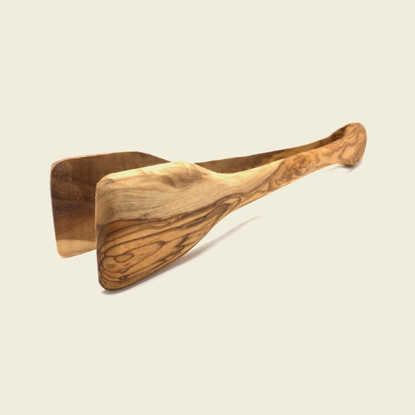 Grillzange aus Olivenholz – 36 cm – Hochwertig, langlebig & vielseitig