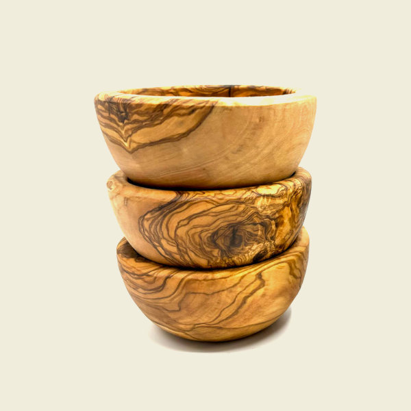 Tapas Schale aus Olivenholz 10 cm mit Naturmaserung