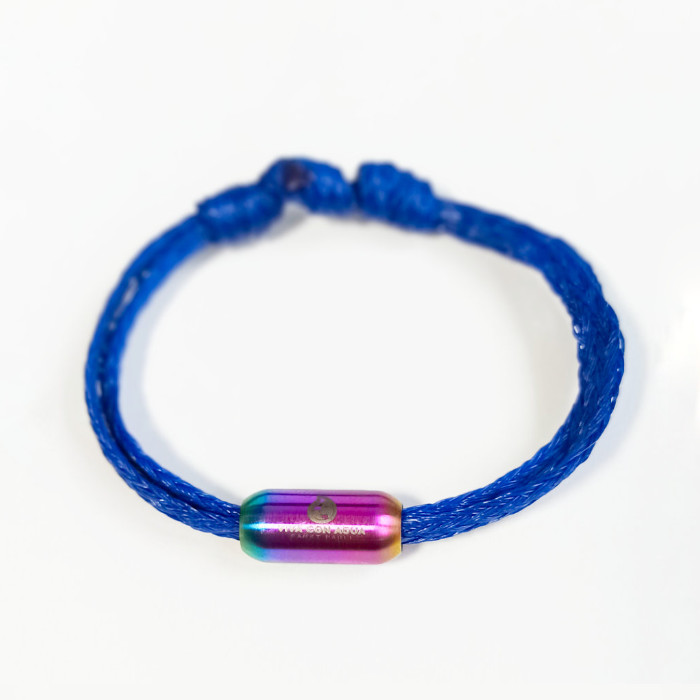 Viva con Agua x Bracenet Armband Dunkelblau Regenbogen