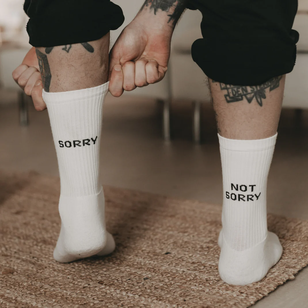 Socken Sorry not Sorry Gr. 39-42