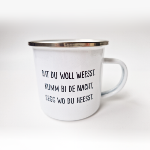 Emaillebecher Dat Du Min Leevsten Büst