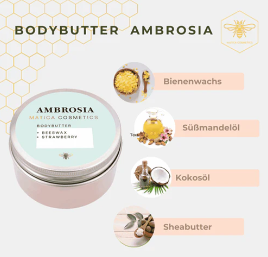 AMBROSIA – Bodybutter Erdbeere