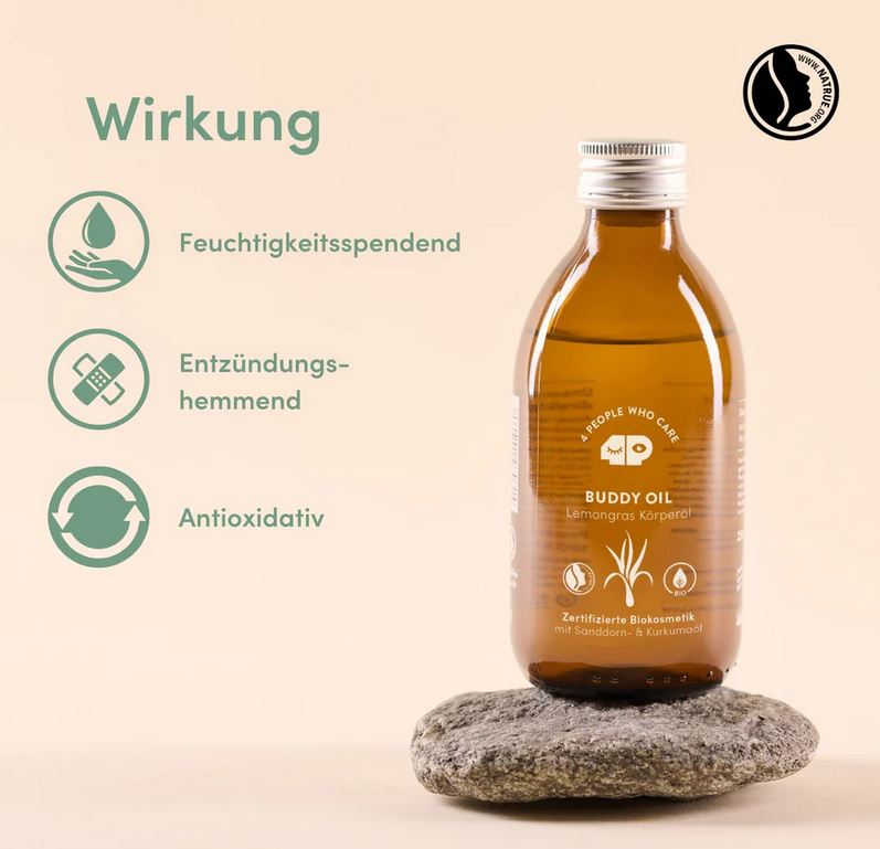 BUDDY OIL - Körperöl mit Lemongras Duft 250ml