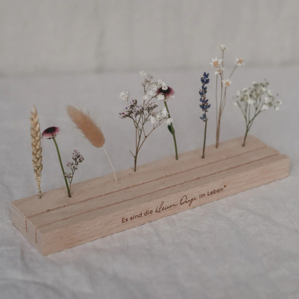 Großer Karten- und Trockenblumenständer  „Es sind die kleinen Dinge im Leben“