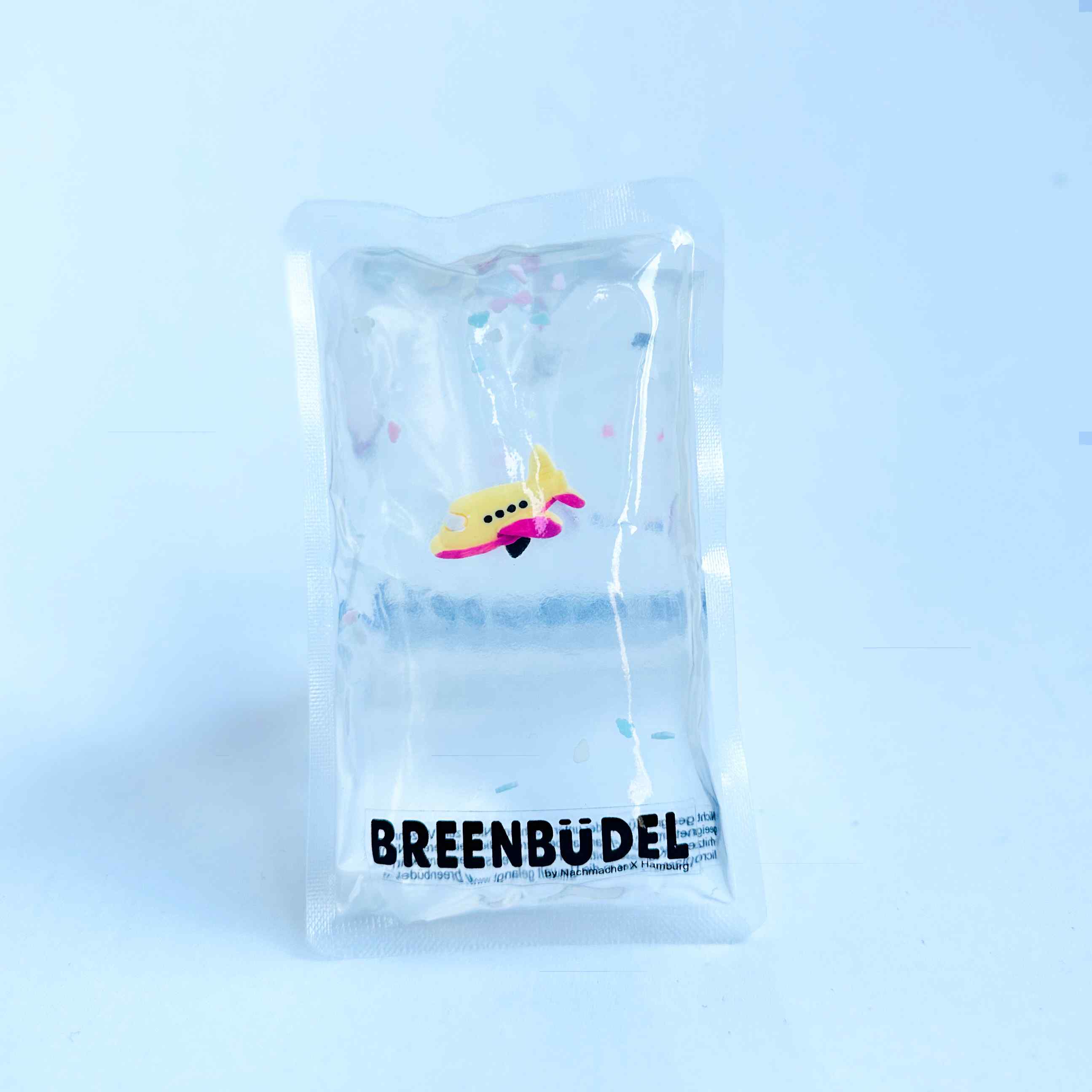 BREENBÜDEL Kühlkissen - Motiv Flugzeug rosa-gelb