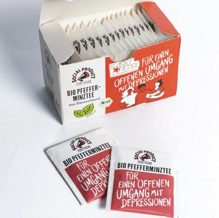 Bio TEE PFEFFERMINZE mit Spendenanteil für  ST. DEPRI