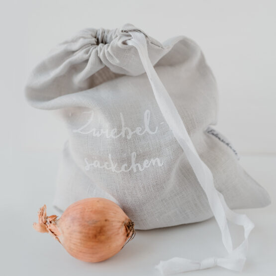 Zwiebelsäckchen aus Leinen – 35 × 25 cm