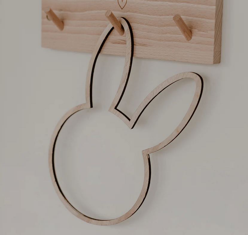 Holzkranz Hase Natur – Osterdeko minimalistisch