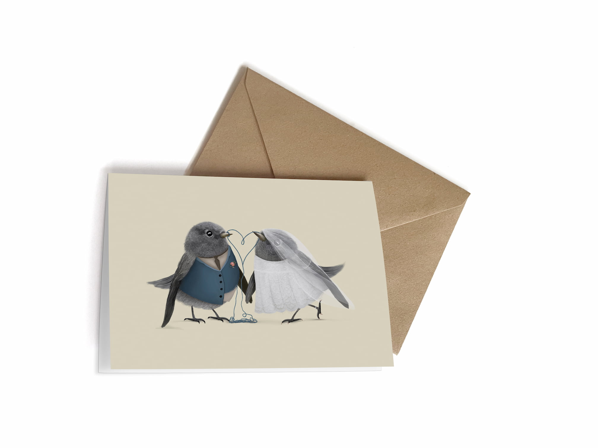 Vogelhochzeit Klappkarte zur Hochzeit