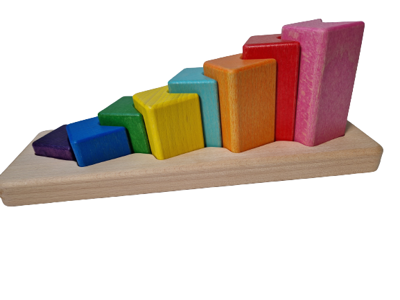 Kinder Buchenholz Regenbogen Schlange Pyramide