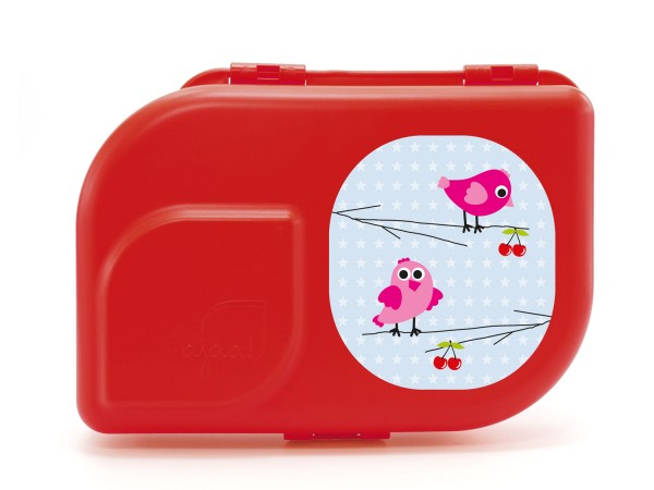 NaNa Bio-Brotdose red mit Motiv Cherrypickers pink 