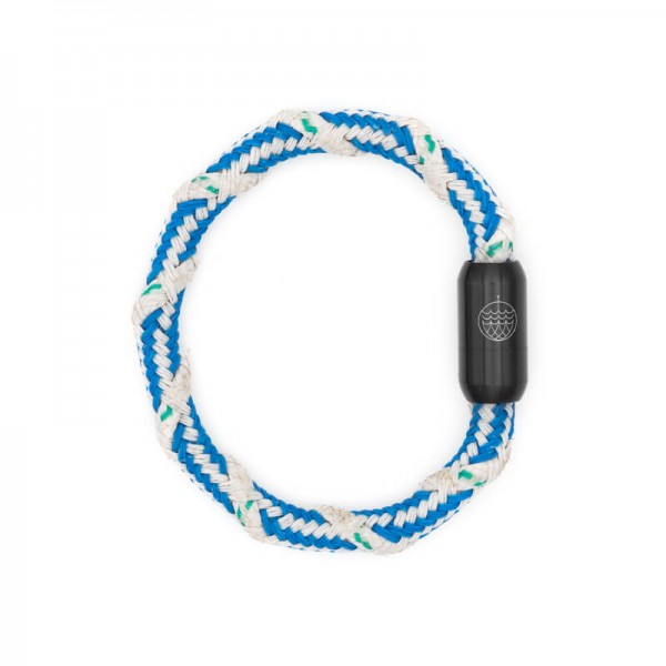 Labrador Sea Bracenet Armband aus Geisternetz Blau Weiss